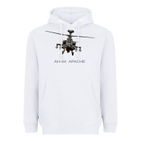 White ah 64 apache longbow helicopter t shirt t shirt Heavyweight Hoodie - linhVisuals