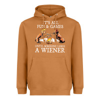 Meerkat it's all fun and games until someone loses a wiener shirt Heavyweight Hoodie - linhVisuals