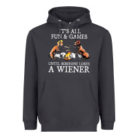 Smoke it's all fun and games until someone loses a wiener shirt Heavyweight Hoodie - linhVisuals