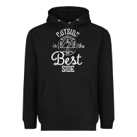 Black outside is the best side for outdoor campers and hikers t shirt Heavyweight Hoodie - linhVisuals