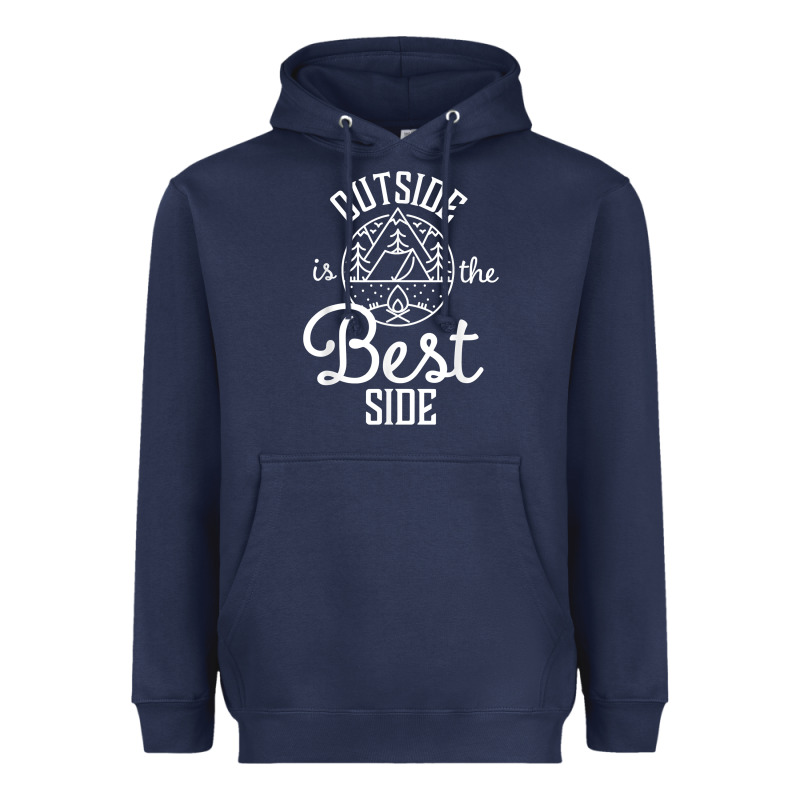 Outside Is The Best Side For Outdoor Campers And Hikers T Shirt Heavyweight Hoodie by linhVisuals | Teevron