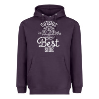 Plum outside is the best side for outdoor campers and hikers t shirt Heavyweight Hoodie - linhVisuals