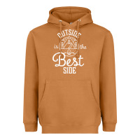 Meerkat outside is the best side for outdoor campers and hikers t shirt Heavyweight Hoodie - linhVisuals