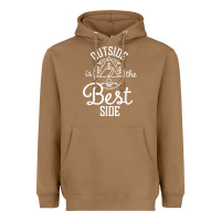Toasted Coconut outside is the best side for outdoor campers and hikers t shirt Heavyweight Hoodie - linhVisuals