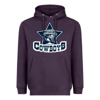Plum the cowboys football Heavyweight Hoodie - linhVisuals