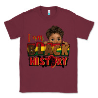 Burgundy i am black history black boy peekaboo juneteenth Classic Tee - CowGirlArtShop