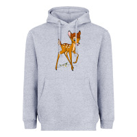 Heather Grey bambi Heavyweight Hoodie - linhVisuals