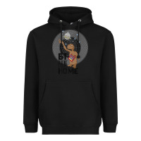 Black e.t. phone home spaceship flying away premium t shirt Heavyweight Hoodie - linhVisuals