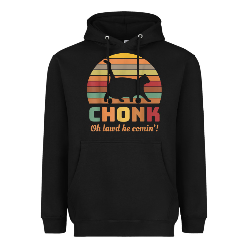 Chonk Cat Scale Meme Retro Oh Lawd He Comin' Memes T Shirt Heavyweight Hoodie by linhVisuals | Teevron