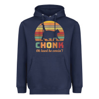 Navy chonk cat scale meme retro oh lawd he comin' memes t shirt Heavyweight Hoodie - linhVisuals
