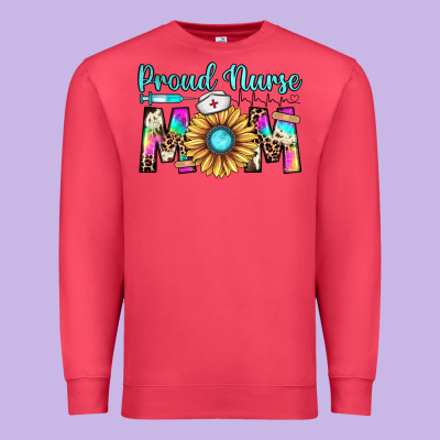 Proud Nurse Mom Premium Sweatshirt Designed By Jahusdesignshop