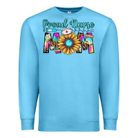 Ocean Blue proud nurse mom Premium Sweatshirt - JahusDesignShop