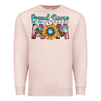 Pale Pink proud nurse mom Premium Sweatshirt - JahusDesignShop