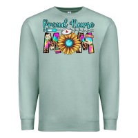 Seafoam proud nurse mom Premium Sweatshirt - JahusDesignShop