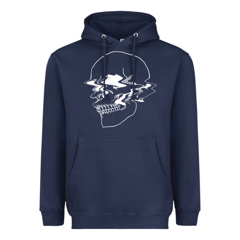 Creepy Cool Egirl Eboy Pastel Goth Vaporwave Glitch Skull Sweatshirt Heavyweight Hoodie by linhVisuals | Teevron