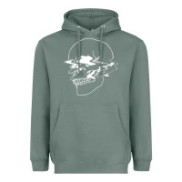 Sage creepy cool egirl eboy pastel goth vaporwave glitch skull sweatshirt Heavyweight Hoodie - linhVisuals