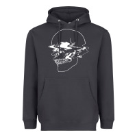 Smoke creepy cool egirl eboy pastel goth vaporwave glitch skull sweatshirt Heavyweight Hoodie - linhVisuals