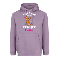 Lavender fennec fox just a girl who loves fennec foxes t shirt Heavyweight Hoodie - linhVisuals