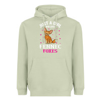 Matcha fennec fox just a girl who loves fennec foxes t shirt Heavyweight Hoodie - linhVisuals