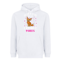 White fennec fox just a girl who loves fennec foxes t shirt Heavyweight Hoodie - linhVisuals
