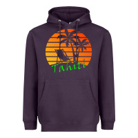 Plum outdoor t  shirt tahiti retro vintage sunset t  shirt Heavyweight Hoodie - linhVisuals
