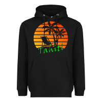 Black outdoor t  shirt tahiti retro vintage sunset t  shirt Heavyweight Hoodie - linhVisuals