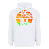 White outdoor t  shirt tahiti retro vintage sunset t  shirt Heavyweight Hoodie - linhVisuals