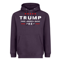 Plum donald trump 2024 take america back election   the return sweatshirt Heavyweight Hoodie - linhVisuals