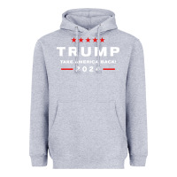 Heather Grey donald trump 2024 take america back election   the return sweatshirt Heavyweight Hoodie - linhVisuals
