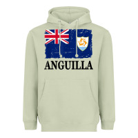 Matcha flag of anguilla   anguilla banner t shirt Heavyweight Hoodie - linhVisuals