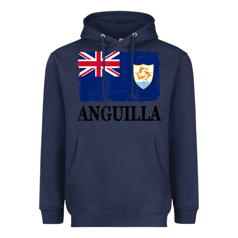 Flag Of Anguilla   Anguilla Banner T Shirt Heavyweight Hoodie by linhVisuals | Teevron