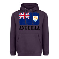 Plum flag of anguilla   anguilla banner t shirt Heavyweight Hoodie - linhVisuals