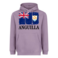 Lavender flag of anguilla   anguilla banner t shirt Heavyweight Hoodie - linhVisuals