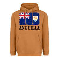 Meerkat flag of anguilla   anguilla banner t shirt Heavyweight Hoodie - linhVisuals