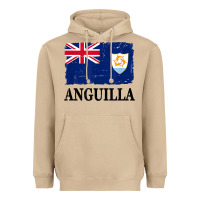 Mushroom flag of anguilla   anguilla banner t shirt Heavyweight Hoodie - linhVisuals