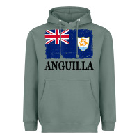 Sage flag of anguilla   anguilla banner t shirt Heavyweight Hoodie - linhVisuals