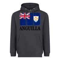 Smoke flag of anguilla   anguilla banner t shirt Heavyweight Hoodie - linhVisuals