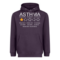 Plum funny asthma awareness one star rating inhaler wheezy breath t shirt Heavyweight Hoodie - linhVisuals