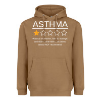 Toasted Coconut funny asthma awareness one star rating inhaler wheezy breath t shirt Heavyweight Hoodie - linhVisuals
