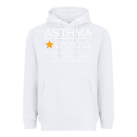 White funny asthma awareness one star rating inhaler wheezy breath t shirt Heavyweight Hoodie - linhVisuals