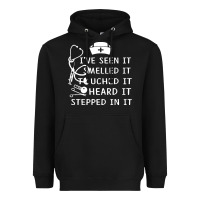 Black nurse t  shirt nurse i've seen it smelled it touched it t  shirt Heavyweight Hoodie - linhVisuals