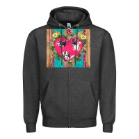 Charcoal Heather v.d cow and heart Zipper Hoodie - AdoDesignShop