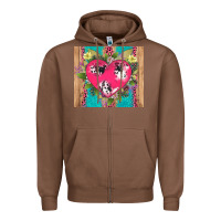 V.d Cow And Heart Zipper Hoodie | Teevron