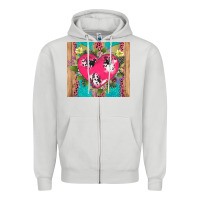 Dove Grey v.d cow and heart Zipper Hoodie - AdoDesignShop