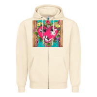 Sandshell v.d cow and heart Zipper Hoodie - AdoDesignShop