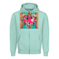 Seafoam v.d cow and heart Zipper Hoodie - AdoDesignShop