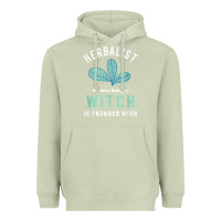 Matcha funny herbalist because a witch is frowned upon herbalism t shirt Heavyweight Hoodie - linhVisuals