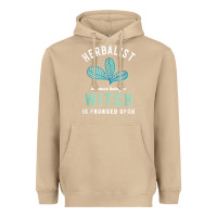 Mushroom funny herbalist because a witch is frowned upon herbalism t shirt Heavyweight Hoodie - linhVisuals
