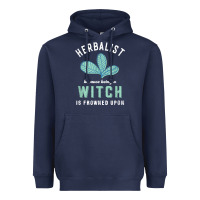 Navy funny herbalist because a witch is frowned upon herbalism t shirt Heavyweight Hoodie - linhVisuals