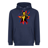 Navy ringo starr music concert Heavyweight Hoodie - linhVisuals